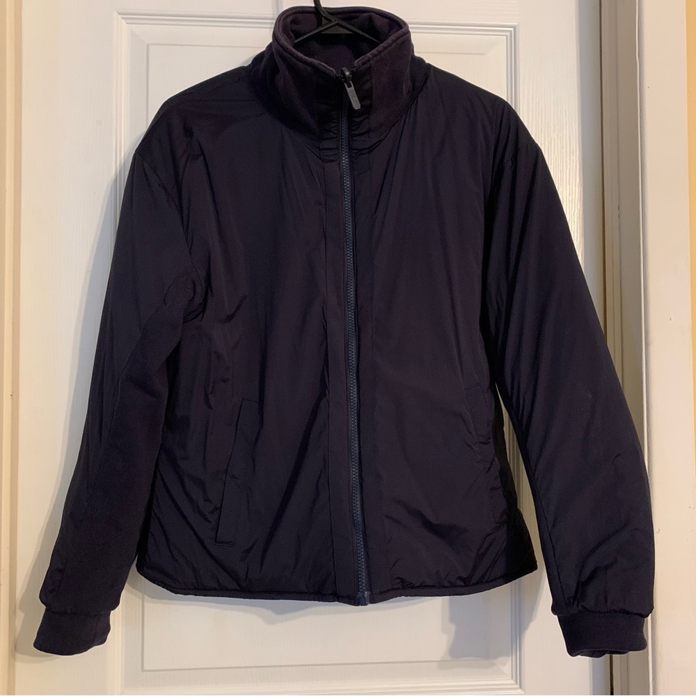 Lululemon athletica quilted or nylon reversable bomber style jacket. NAVY